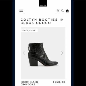 Dolce Vita black crocodile bootie size 8.5